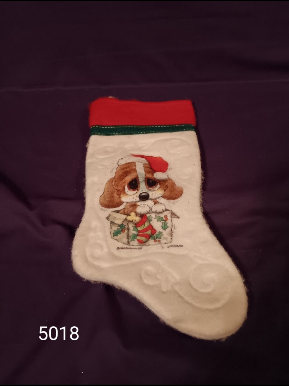 2 Vintage Giordano Christmas Stockings